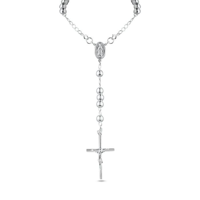 Silver 925 High Polished Rosary 6mm - RJP00008 | Silver Palace Inc.