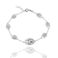 High Polished 925 Sterling Silver Sacred Heart Jesus Medal Adjustable Bracelet - DIB00083