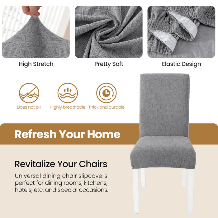 Jiater 100% Waterproof Dining Chair Covers Stretch Chair Slipcovers Protector