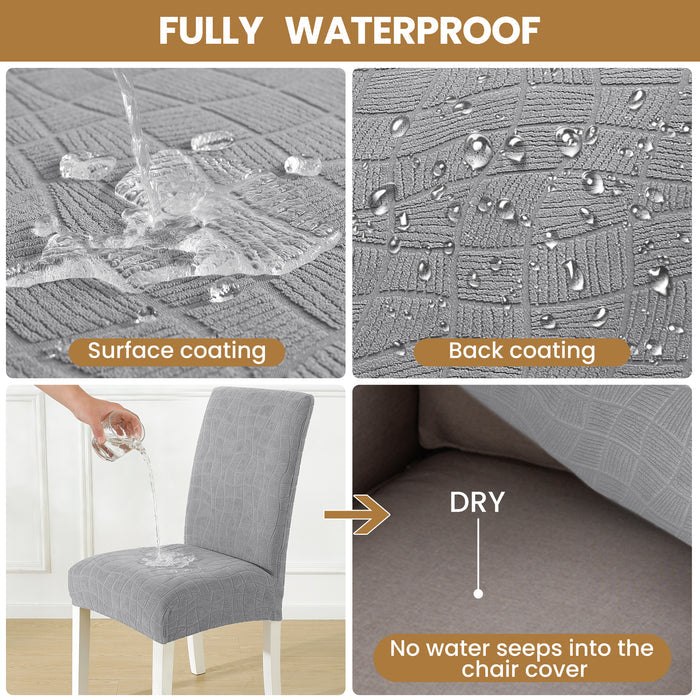 Jiater 100% Waterproof Dining Chair Covers Stretch Chair Slipcovers Protector
