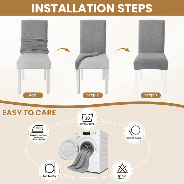 Jiater 100% Waterproof Dining Chair Covers Stretch Chair Slipcovers Protector