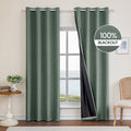 Jiater 2 Panels Blackout Curtains for Bedroom Thermal Insulated Darkening Curtains