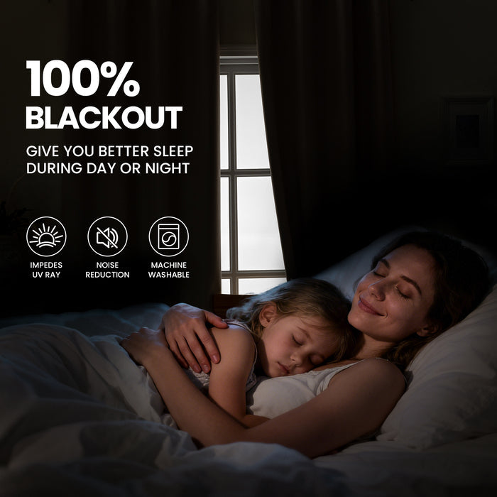 Jiater 2 Panels Blackout Curtains for Bedroom Thermal Insulated Darkening Curtains