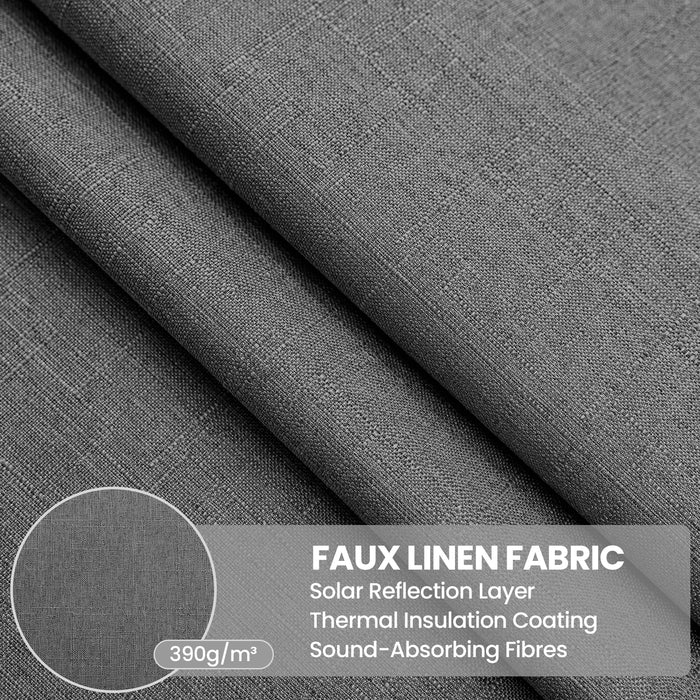 Jiater 2 Panels Blackout Curtains for Bedroom Thermal Insulated Darkening Curtains