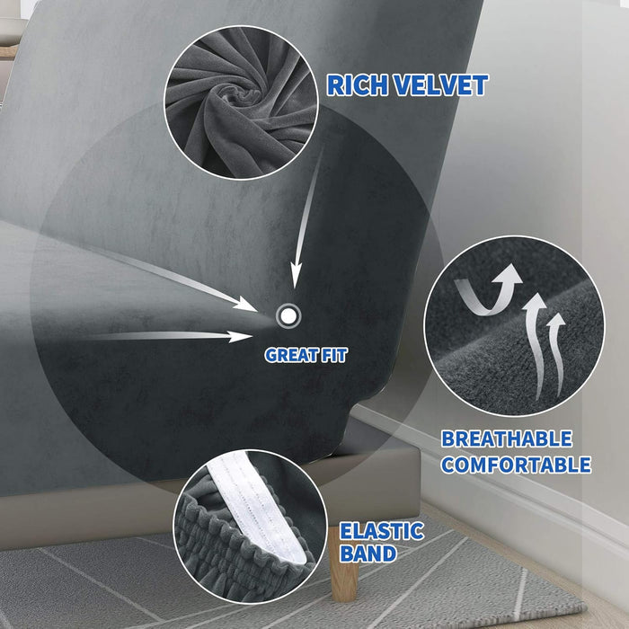 Jiater Armless Futon Cover Stretch Futon Slipcovers Furniture Protector