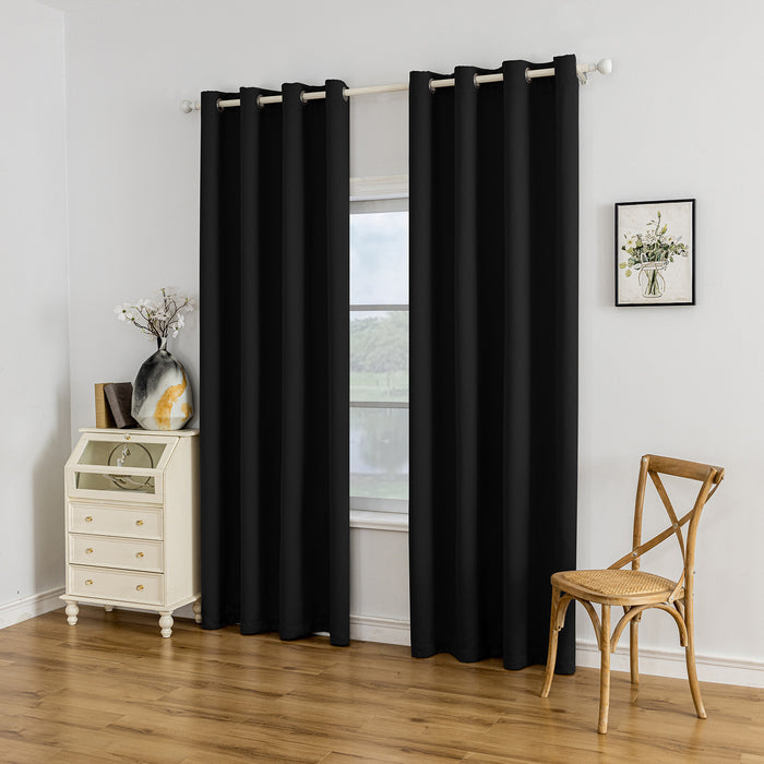 Jiater Blackout Curtains for Bedroom Set of 2 Thermal Insulated Grommet Darkening Curtains for Living Room