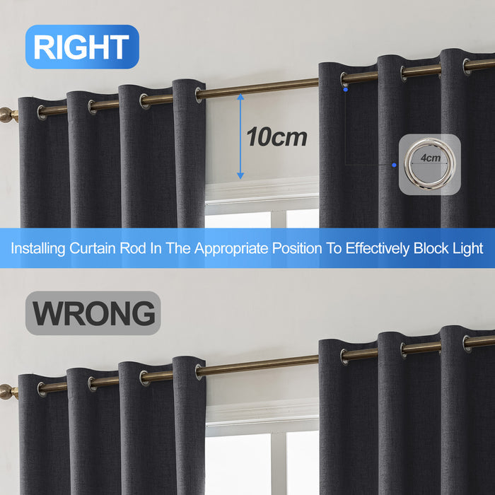 Jiater Blackout Curtains for Bedroom Thermal Insulated Darkening Curtains Set of 2