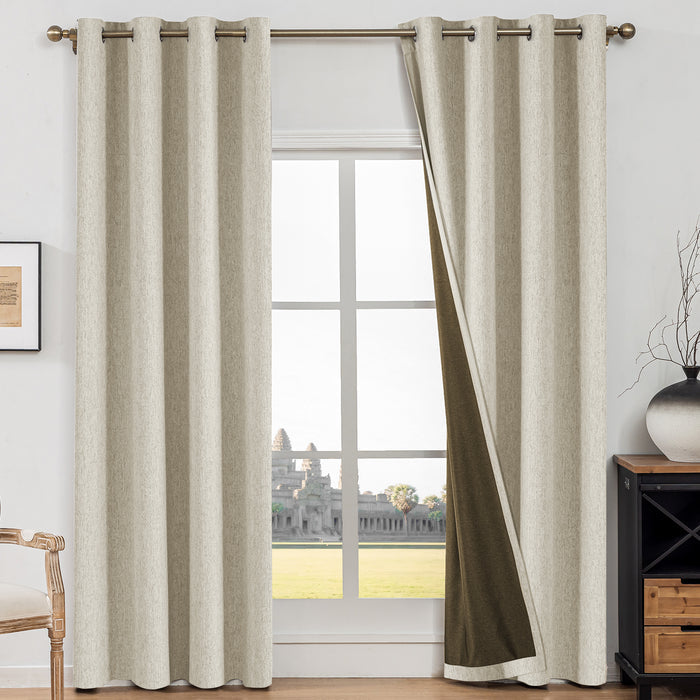 YSTYLE Texture Window Curtains for Bedroom-YSTYLE