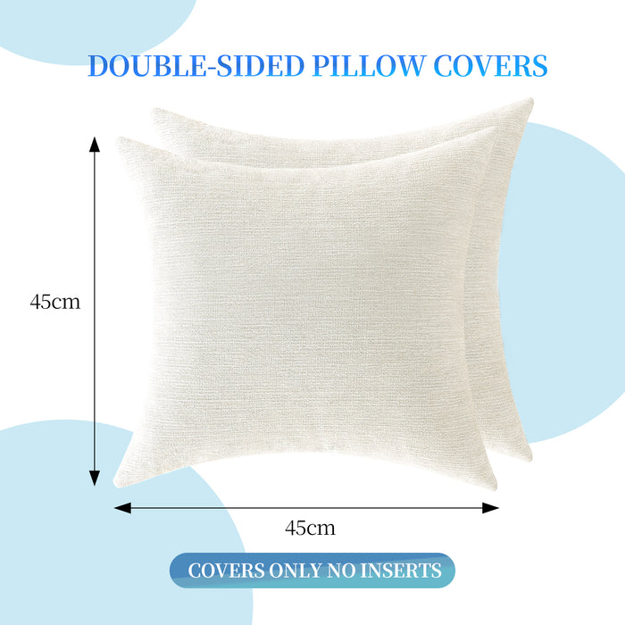 Jiater Pack of 2 Throw Pillow Covers 18x18 Linen Decorative Pillow Covers for Couch
