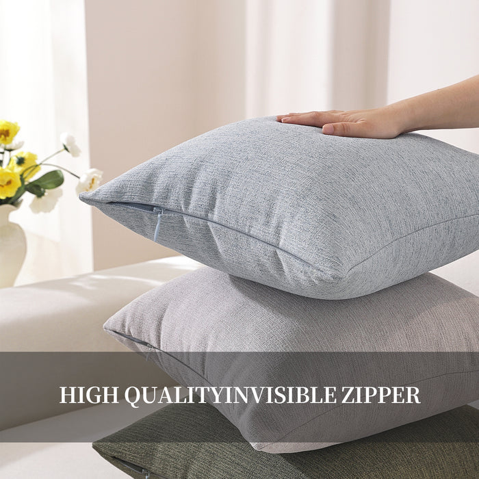 Jiater Pack of 2 Throw Pillow Covers 18x18 Linen Decorative Pillow Covers for Couch