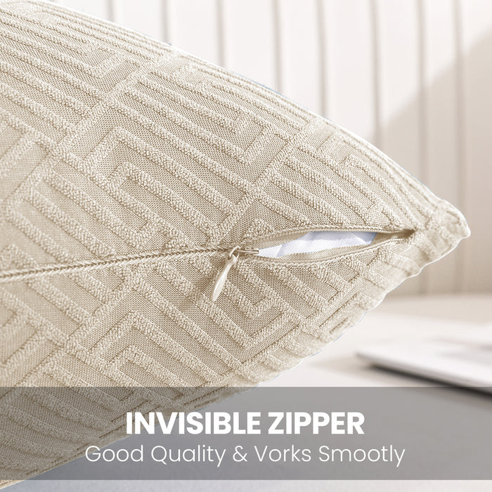 Jiater Pack of 2 Throw Pillow Covers Soft Decorative Pillow Covers