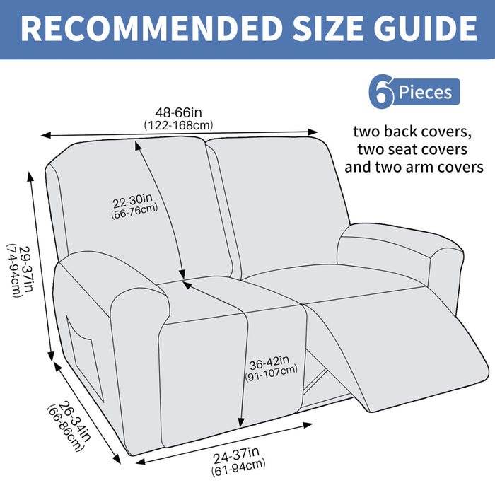 Jiater Recliner Chair Covers Stretch Polyester Recliner Slipcover with Pockets
