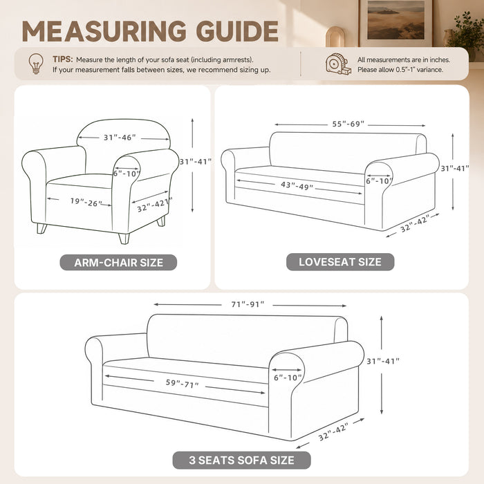 Jiater Sofa Cover Non-Slip Couch Cover Stretch Slipcover Furniture Protector for Pets