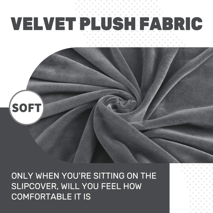 Jiater Velvet Sofa Cover Non-slip Couch Cover Stretch Slipcover Furniture Protector for Pets