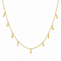 Plated 925 Sterling Silver Confetti Choker Necklace - DIN00092