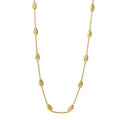 Plated 925 Sterling Silver Diamond Cut Oval Italian Necklace - ITN00092
