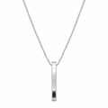 Plated 925 Sterling Silver Drop Down Engraveable Bar Necklace - DIN00108