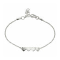 Silver 925 Rhodium Plated 4 Hearts Chain Bracelet - DIB00079RH | Silver Palace Inc.