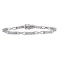 Silver 925 Rhodium Plated 4.4mm Infinity Link CZ Tennis Bracelet - BGB00318CLR | Silver Palace Inc.