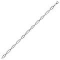 Rhodium Plated 925 Sterling Silver 4.5mm CZ Oval Link Tennis Bracelet - STB00602 | Silver Palace Inc.