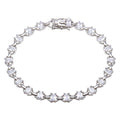 Silver 925 Rhodium Plated 6.1mm Link CZ Tennis Bracelet - BGB00319CLR | Silver Palace Inc. #color_clear