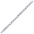 Rhodium Plated 925 Sterling Silver 8mm CZ Rectangle Link Tennis Bracelet - STB00605 | Silver Palace Inc.