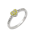 Silver 925 Rhodium Plated Clear Inlay CZ November Birthstone Heart Ring  - BGR00784NOV | Silver Palace Inc.