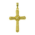 Rhodium Plated 925 Sterling Silver CZ Cross Hip Hop Pendant - SLP00191GP | Silver Palace Inc.
