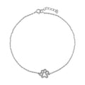 Silver 925 Rhodium Plated CZ Dog Paw Anklet - BGF00039 | Silver Palace Inc.