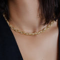 Rhodium Plated 925 Sterling Silver Mesh Wrap Accent Necklace - ECN00017