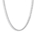 Rhodium Plated 925 Sterling Silver Moissanite Stone 2.25mm Tennis Necklace - MGMN00018