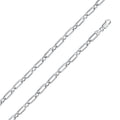 Rhodium Plated 925 Sterling Silver Paperclip Alternating Link Chain 6mm - CH541 RH | Silver Palace Inc. #plating_rhodium
