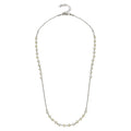 Silver 925 Rhodium Plated Synthetic Pearl Beads Necklace - DIN00072RH-PRL | Silver Palace Inc.