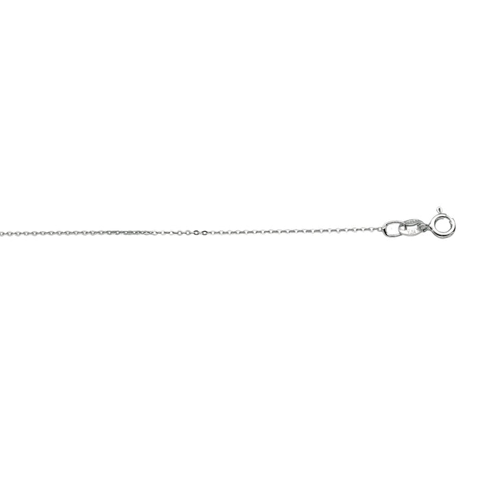 Silver 0.94mm Diamond Cut Cable Chain