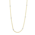 Silver 925 Diamond Cut Beaded Two-Tone Gold Plated Italian Necklace - ITN00109GP | Silver Palace Inc.