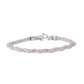 Silver 925 Rhodium Plated Mesh and Wrapped Embedded CZ Slim Italian Bracelet - ECB00095RH | Silver Palace Inc.