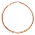 Silver 925 Rose Gold Plated Wheat Texture Italian Necklace - DIN00001RGP | Silver Palace Inc.