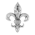 Silver 925 Stylized Fleur de Lis Shaped Pendant - STP01154 | Silver Palace Inc.