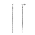 Silver Bead & Bar Chain Earring