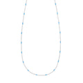 Silver Enamel Beaded Chain Necklace