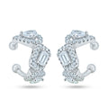 Sterling Silver Rhodium Plated CZ Ear Cuff - GME00151