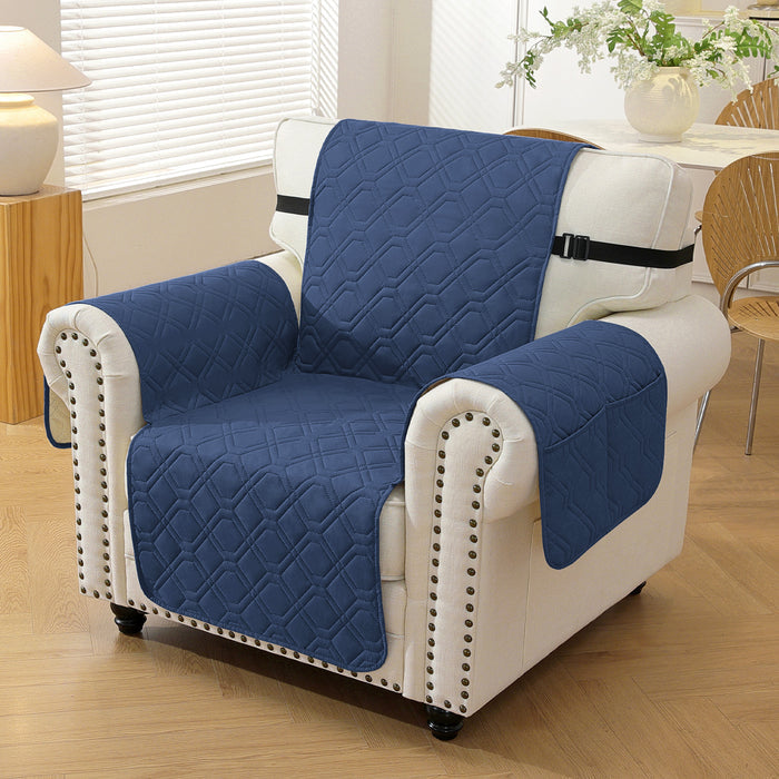 Waterproof Armchair Sofa Cover with Armrests Anti Slip Pockets