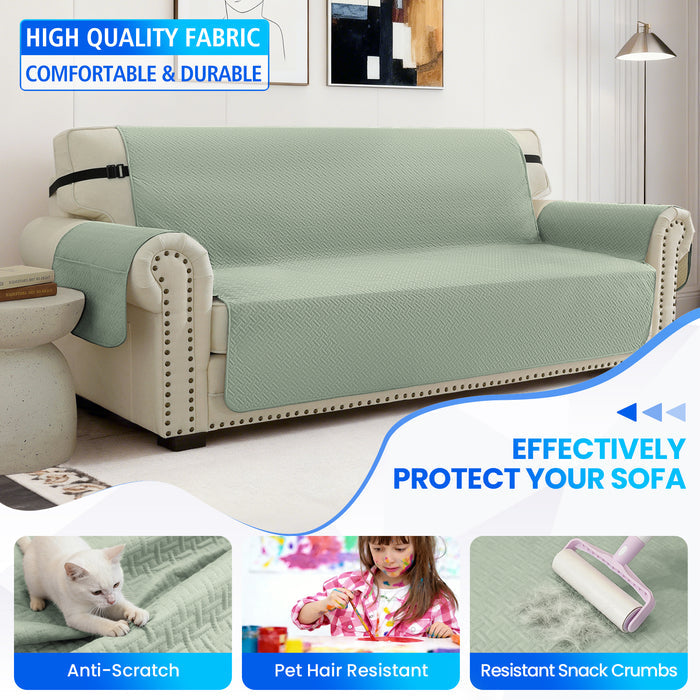 Waterproof Sofa Cover with Anti-Slip Backing and Side Pockets