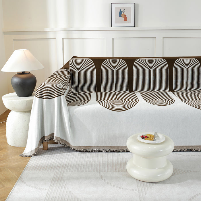 YSTYLE 1 Seater Sofa Blanket Anti-Dust, Easy Care, Decorative Throw,Semi-Circular