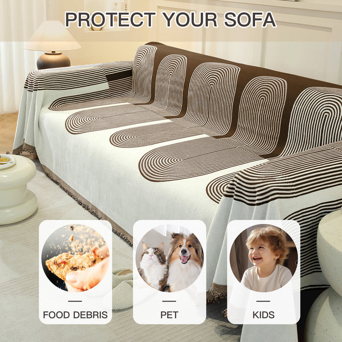 YSTYLE 1 Seater Sofa Blanket Anti-Dust, Easy Care, Decorative Throw,Semi-Circular