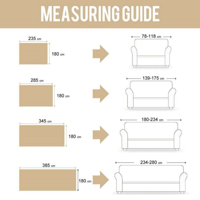 YSTYLE 1 Seater Sofa Cover Throw 180x230cm Stain Resistant