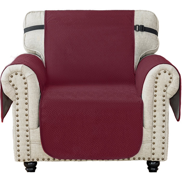 YSTYLE 1 Seater Sofa Cover with Armrests Geometric Pattern Anti Slip-YSTYLE