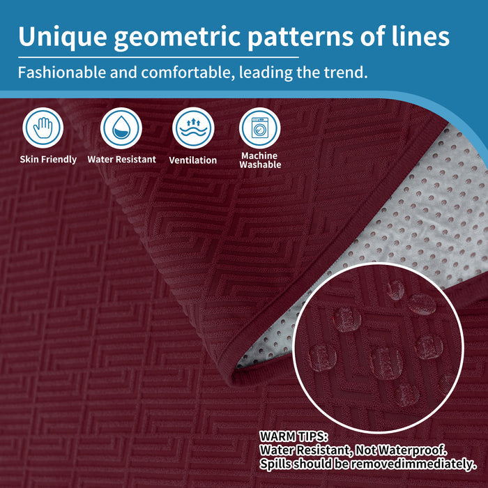 YSTYLE 3 Seater Sofa Cover with Armrests Geometric Pattern Anti Slip-YSTYLE