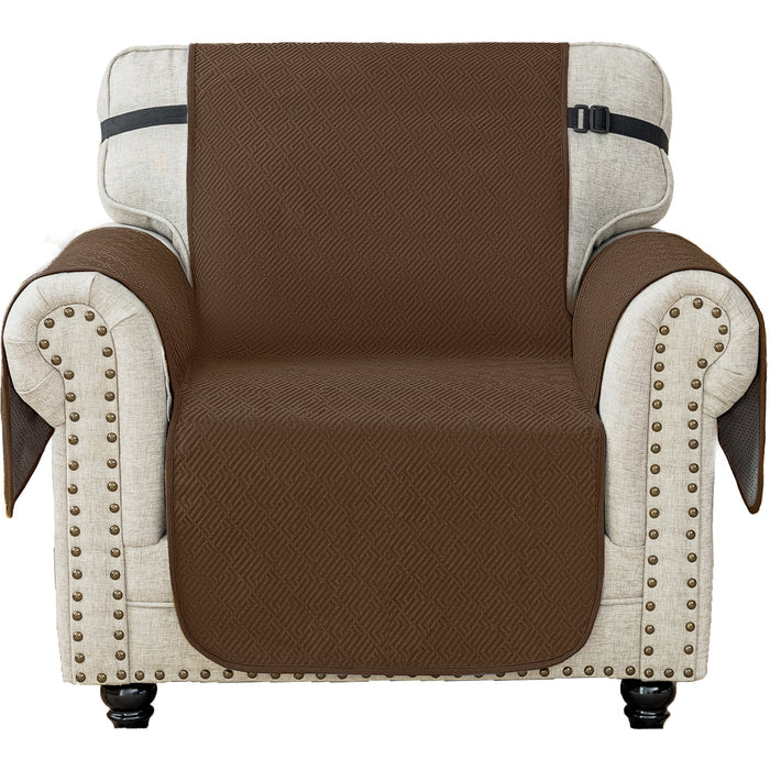 YSTYLE 3 Seater Sofa Cover with Armrests Geometric Pattern Anti Slip-YSTYLE