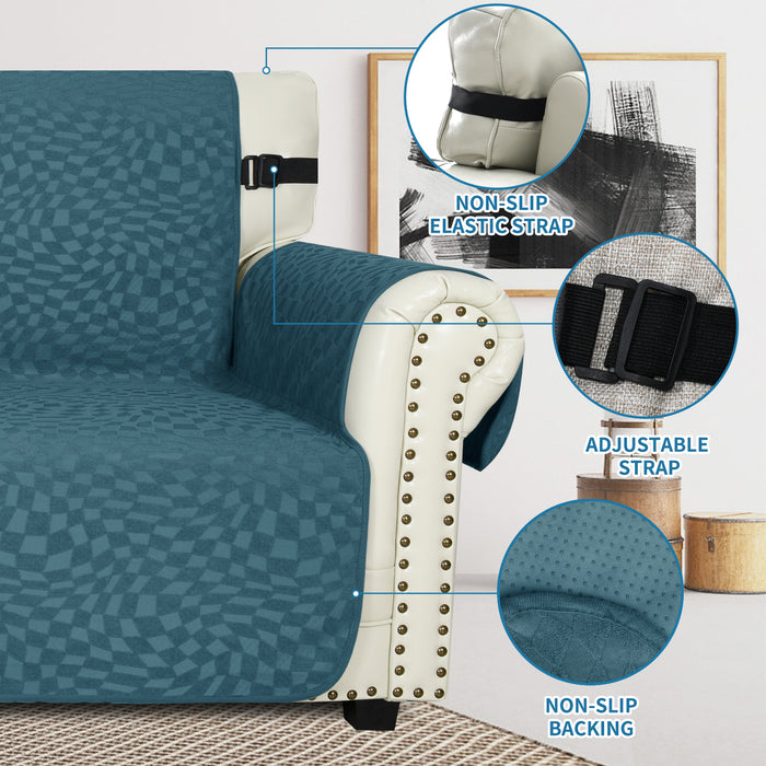 YSTYLE 1 Seater Sofa Cover with Side Pockets Anti Slip